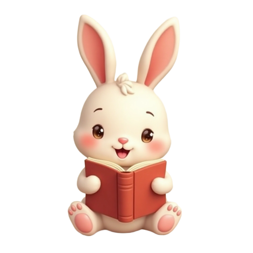 Adorable Reading Bunny